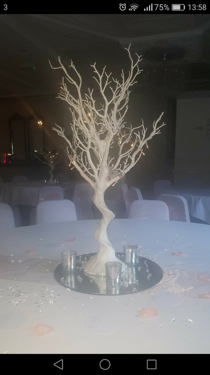 Stunning centrepeice at yesterday's wedding <a href="/vivalavenue1/">vivalavenue</a>  #manzanitatree #fairylights