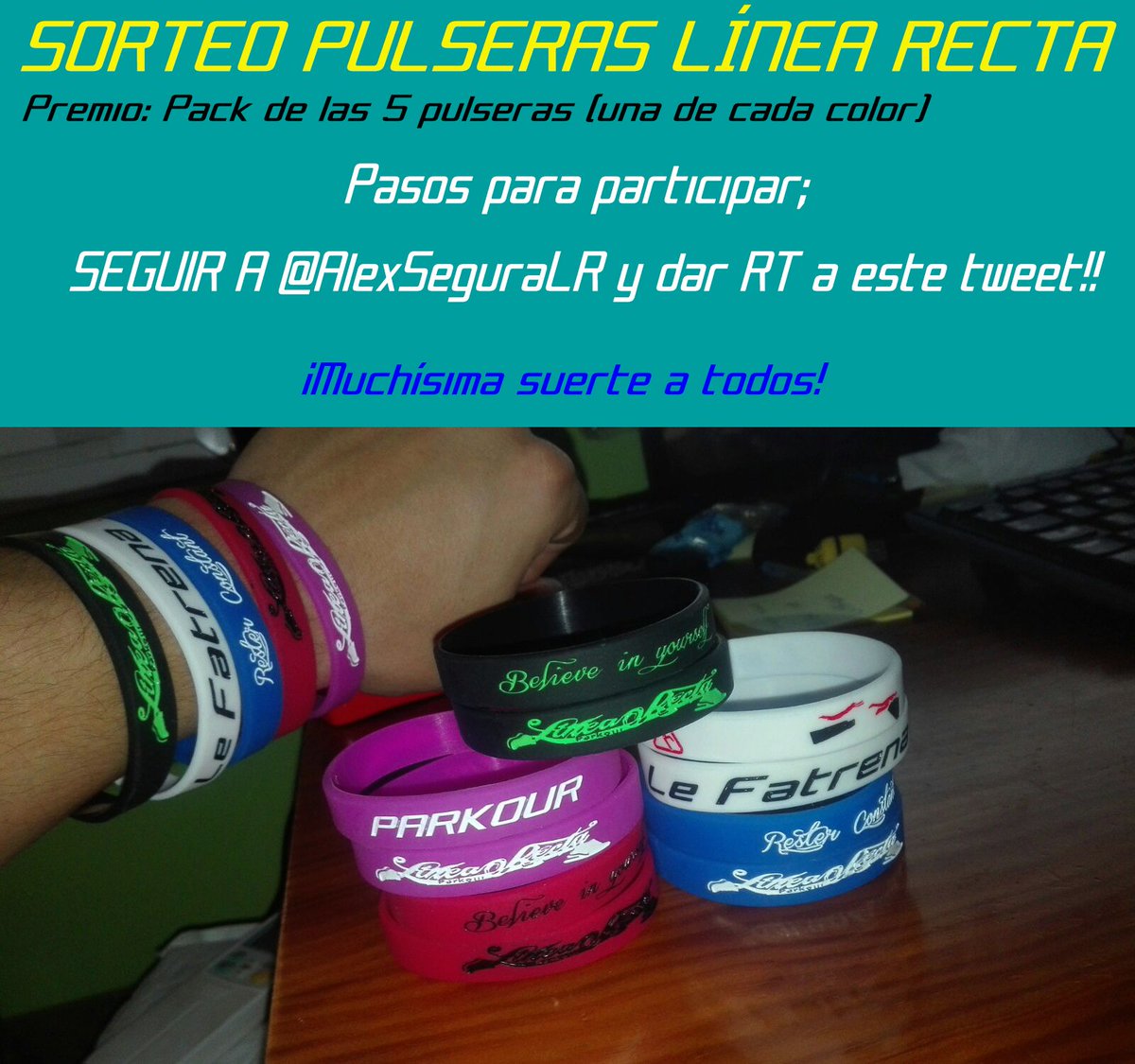 alexseguraLR's tweet image. 🔥SORTEO PULSERAS LR🔥
▶️Premio
· Pack 5 pulseras LR 
· Dedicatoria + autógrafo

¡FOLLOW @AlexSeguraLR +RT PARA PARTICIPAR!

Muchísima suerte😁