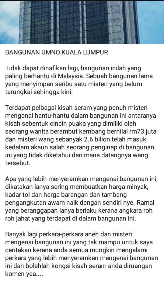 IzzadZahari's tweet photo. Tempat-tempat ngeri di Malaysia dan ceritanya. https://t.co/pmqXLq4RMT