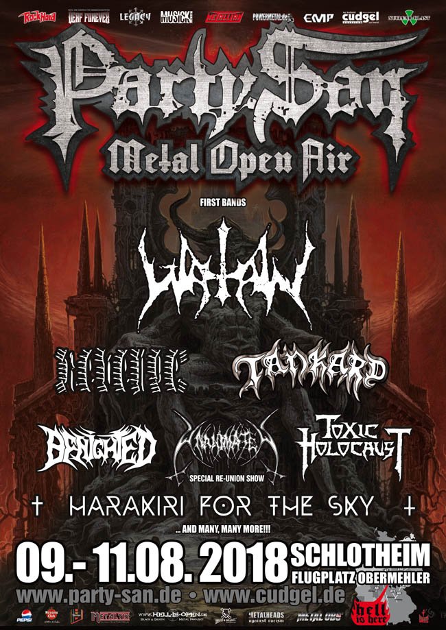 PartySanOpenAir's tweet photo. Thx for a great #psoa2017! #watain @tankardofficial #revenge @ToxicHolocaust @_BENIGHTED @Unanimated666 and more confirmed for #psoa2018 https://t.co/xbFLOVvX0T