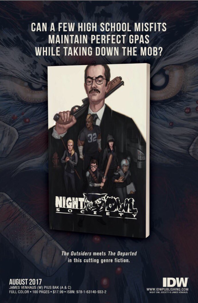 The Night Owl Society trade paperback collecting issues 1-3 goes on sale August 15 <a href="/IDWPublishing/">IDW Publishing</a> <a href="/piusbak/">PiusBak</a> @Night_Owl_Comic #comics