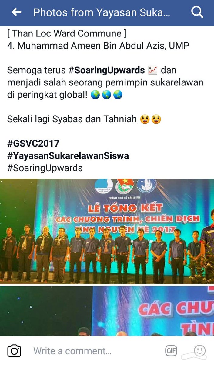 SukarelawanYSS's tweet photo. 4 orang Sukarelawan Siswa telah terpilih sebagai ๐
๐
SUKARELAWAN TERBAIK ๐
๐
sepanjang GSVC 2017.
#SoaringUpwards
#GSVC2017
#YSS https://t.co/MajFEMNvvp