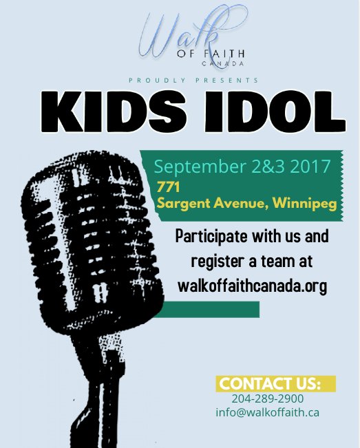 Walkoffaithpeg's tweet image. We are inviting all kids to show off their Talents! Contact us for more deatils.