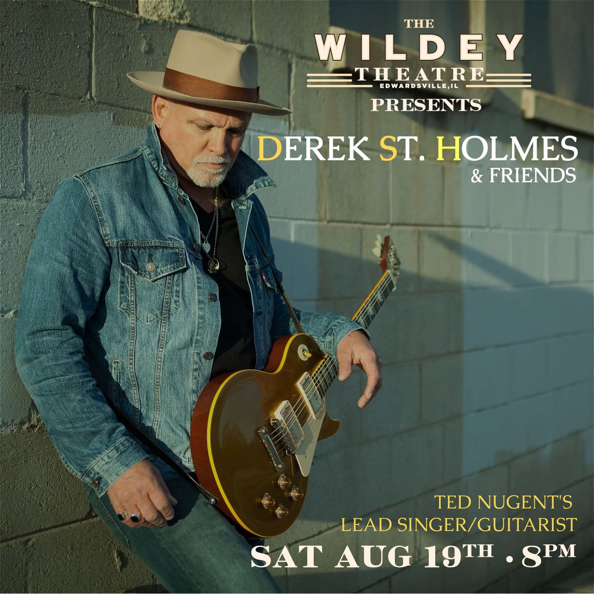 Coming to the Wildey Theatre in three weeks is DEREK ST. HOLMES! Be prepared to hear rock’s best hits Aug 19th at 8PM.