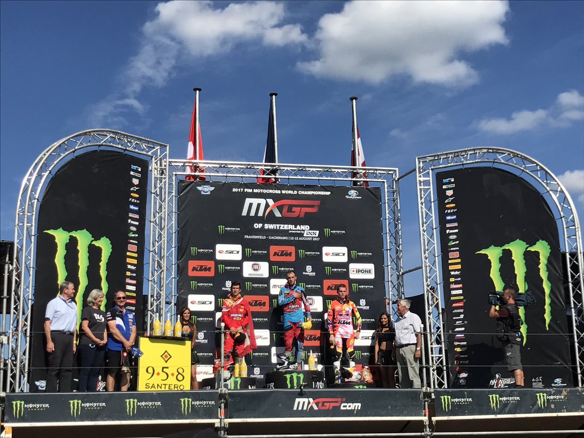 It's moments like these that make all of the mud, sweat &amp; tears worth it. Benoit Paturel wins the Race 2 &amp; the 🇨🇭 GP! #YamahaRacing