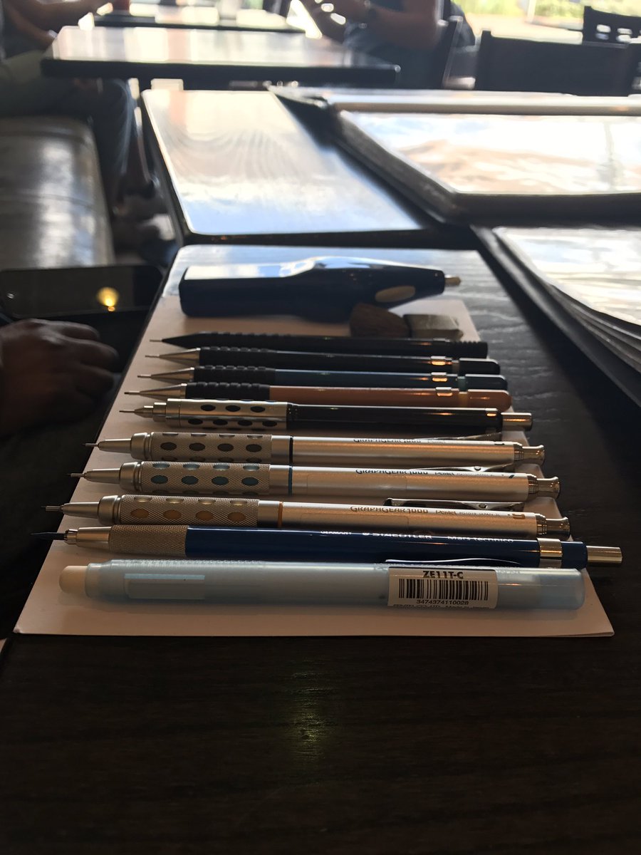 NicoleBurstein's tweet photo. Chilling with my buddy @AdeMac321 and admiring his pen collection... #pengasm https://t.co/hbbLbKCEeQ