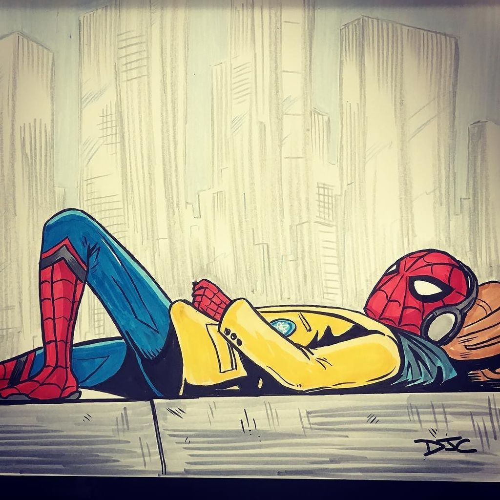 djcoffman's tweet photo. Just finished. #steelcitycon - I'm drawing live all day. Get requests in early! #drawing #spiderman #spidermanhome… https://t.co/6NiEI2FZXJ https://t.co/D7wx9r3NWy