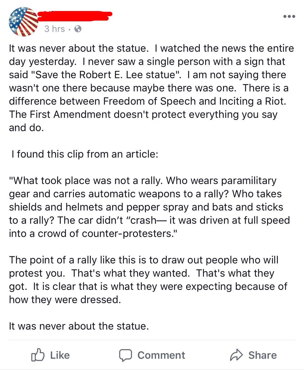 squiiid__'s tweet image. This is what my history teacher posted about it #Charolettesville