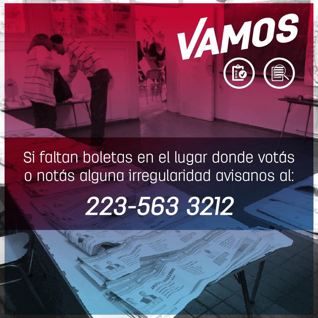 PatriaGrandeMdP's tweet photo. Todo nuestro esfuerzo militant destinado a cuidar votos. Así y todo pueden faltar boletas, les pedimos que avisen 👇 https://t.co/J9iKgR6znU