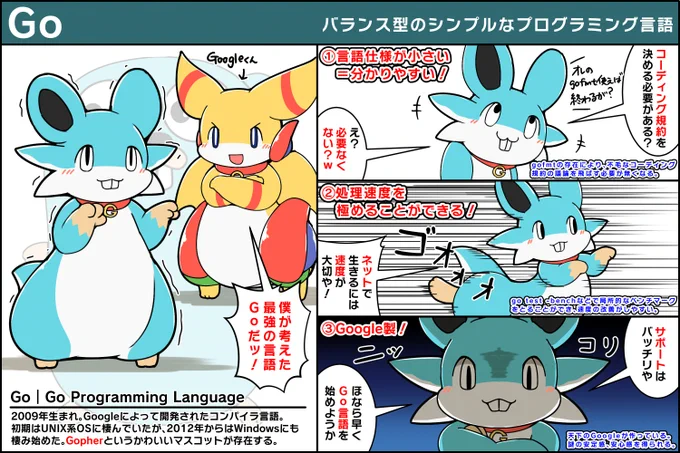 バランスタイプのシンプルなプログラミング言語 Goくんの特長 #擬竜戯画 