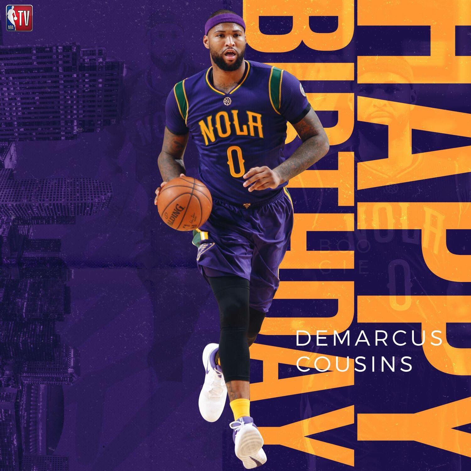 Happy 27th Birthday to 3x NBA All-Star, DeMarcus Cousins!   