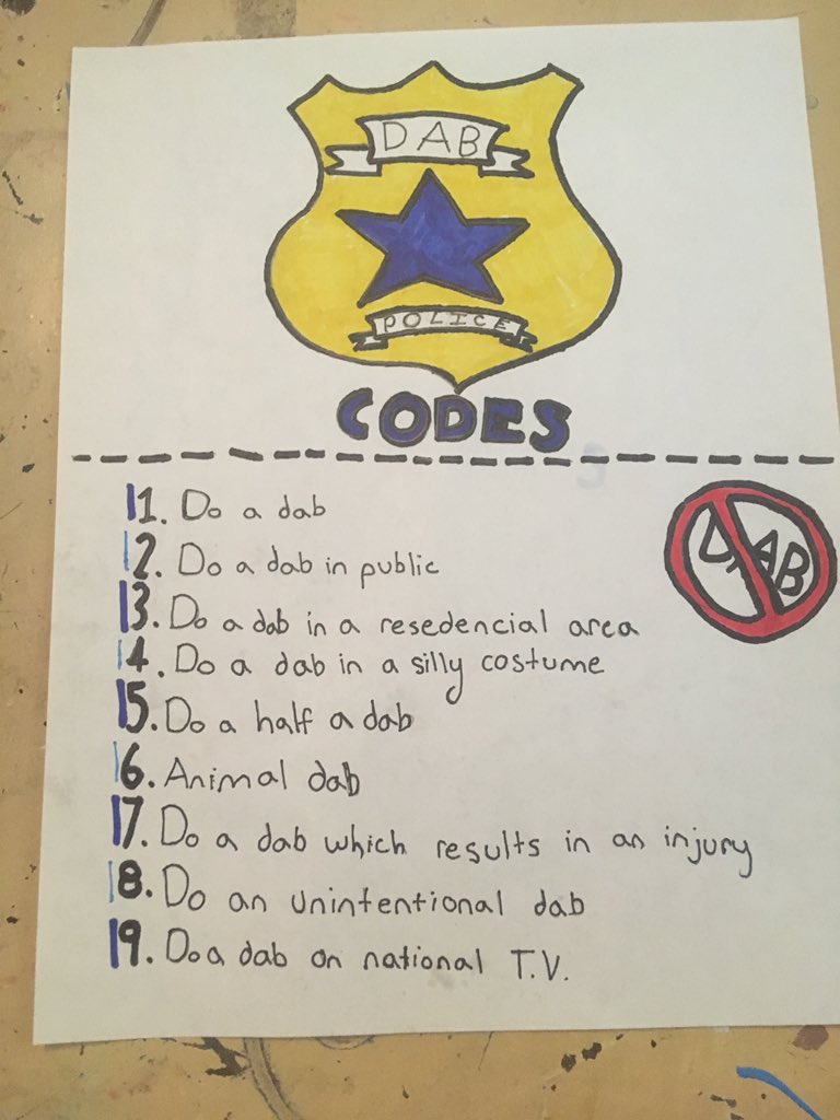 Gavin On Twitter Also I Made A New Version Of The Rules Of The Dab Police - dabbing dantdm roblox