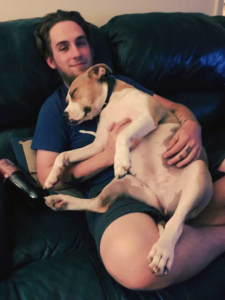 ThunderBug95's tweet image. My dog loves me more than anyone else lol