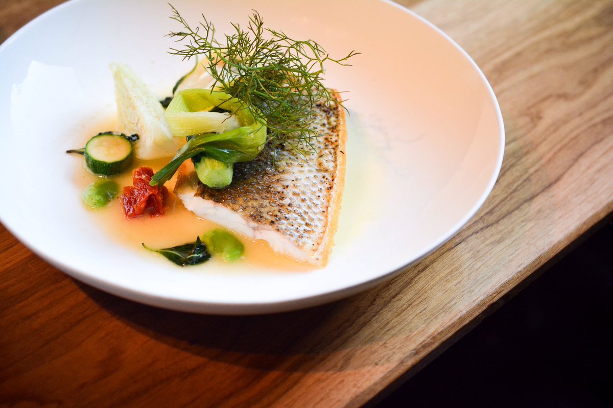 AtriumDUMBO's tweet photo. Branzino with zucchini, fennel, basil, and meyer lemon #dumbo nyc #brooklyn #foodandwine #atriumdumbo https://t.co/1hcZeD76i9