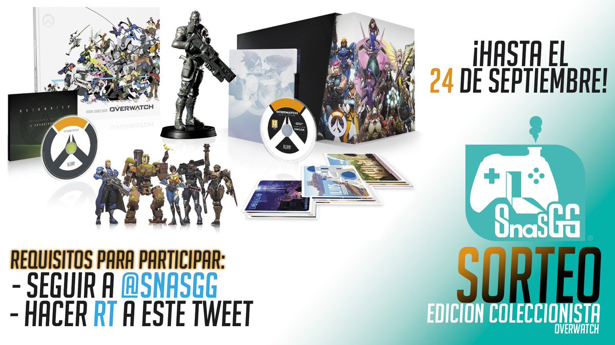 Sorteo <a href="/OverwatchES/">Overwatch</a> versión coleccionista juego, figura de soldado y mucho más. Sólo seguir a <a href="/SnasGG/">BarcelonaVegans</a> y RT a este tuit. Envío internacional.