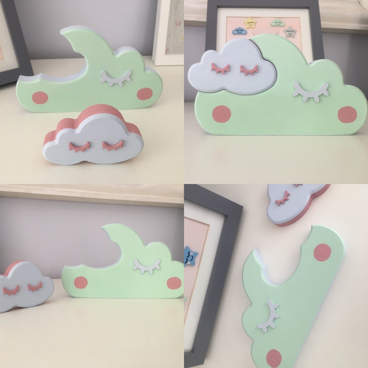 lilroarsomedes's tweet photo. New freestanding interlocking sleepy cloud #handmadehour #sleepycloud #cloudshelfie #cloudnursery #nurseryshelfdecor #nurserydecor #babygift https://t.co/zZoaBGH5bM
