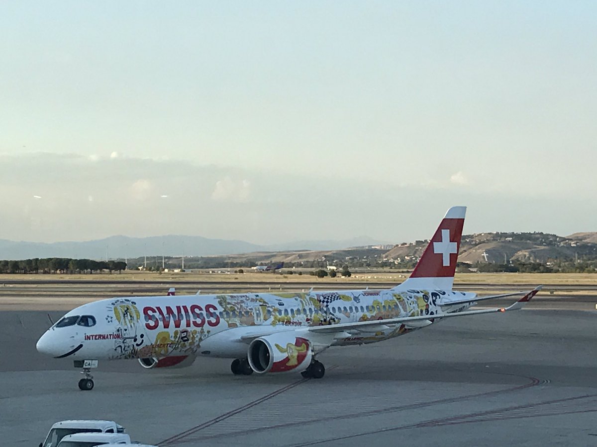 Let's fly onboard this beautiful #C300 from <a href="/FlySWISS/">Swiss Intl Air Lines</a>. Going back home to #Geneva. End of holidays #Summer2017