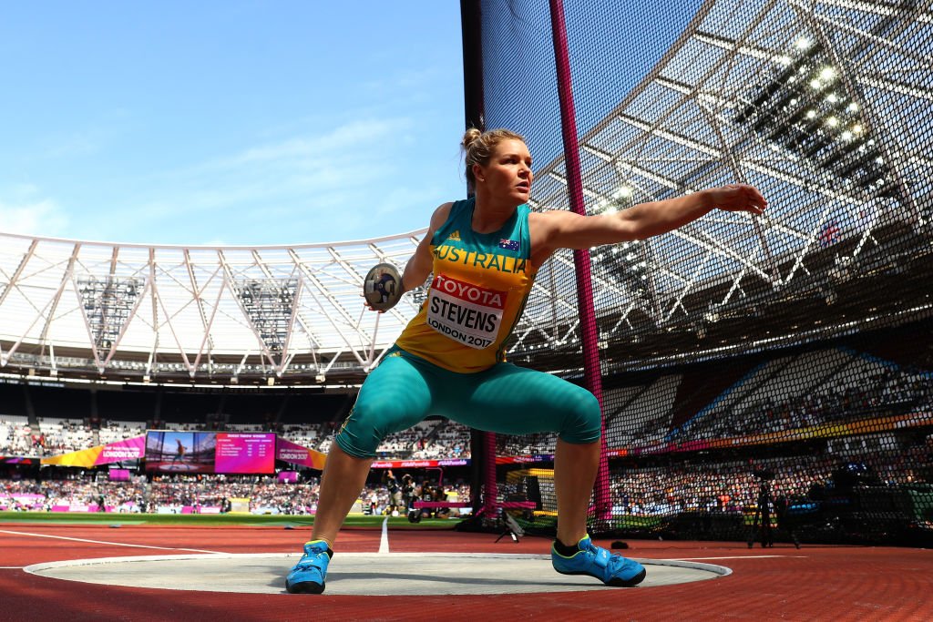 AustralianAths's tweet image. DANI STEVENS! HUGE! 

Oceania Record &amp;amp; Australian Record of 69.64m.

#TeamAUS wins the silver medal. #London2017