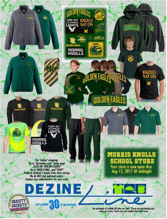 MKSchoolStore's tweet image. Morris Knolls online sale ends THIS TUESDAY 8/15! We wont b able 2 carry all items/color/sizes in stock so place your order NOW! Link in bio