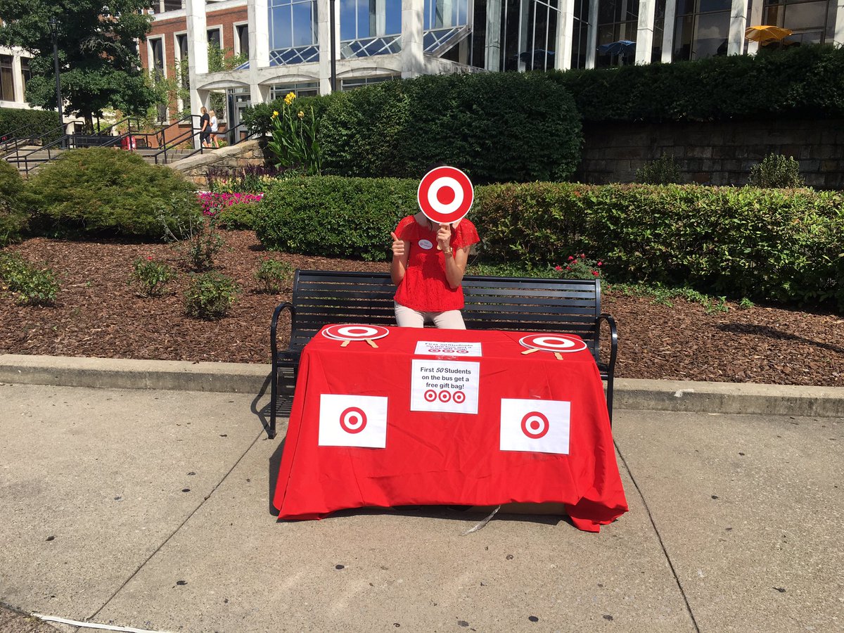 caitlingalatic's tweet photo. ATTN WVU STUDENTS: THIS IS NOT A DRILL!! Today from 3-7 get a a free bus ride to target!!! #targetrunanddone 🎯 https://t.co/czjGN0j3WS