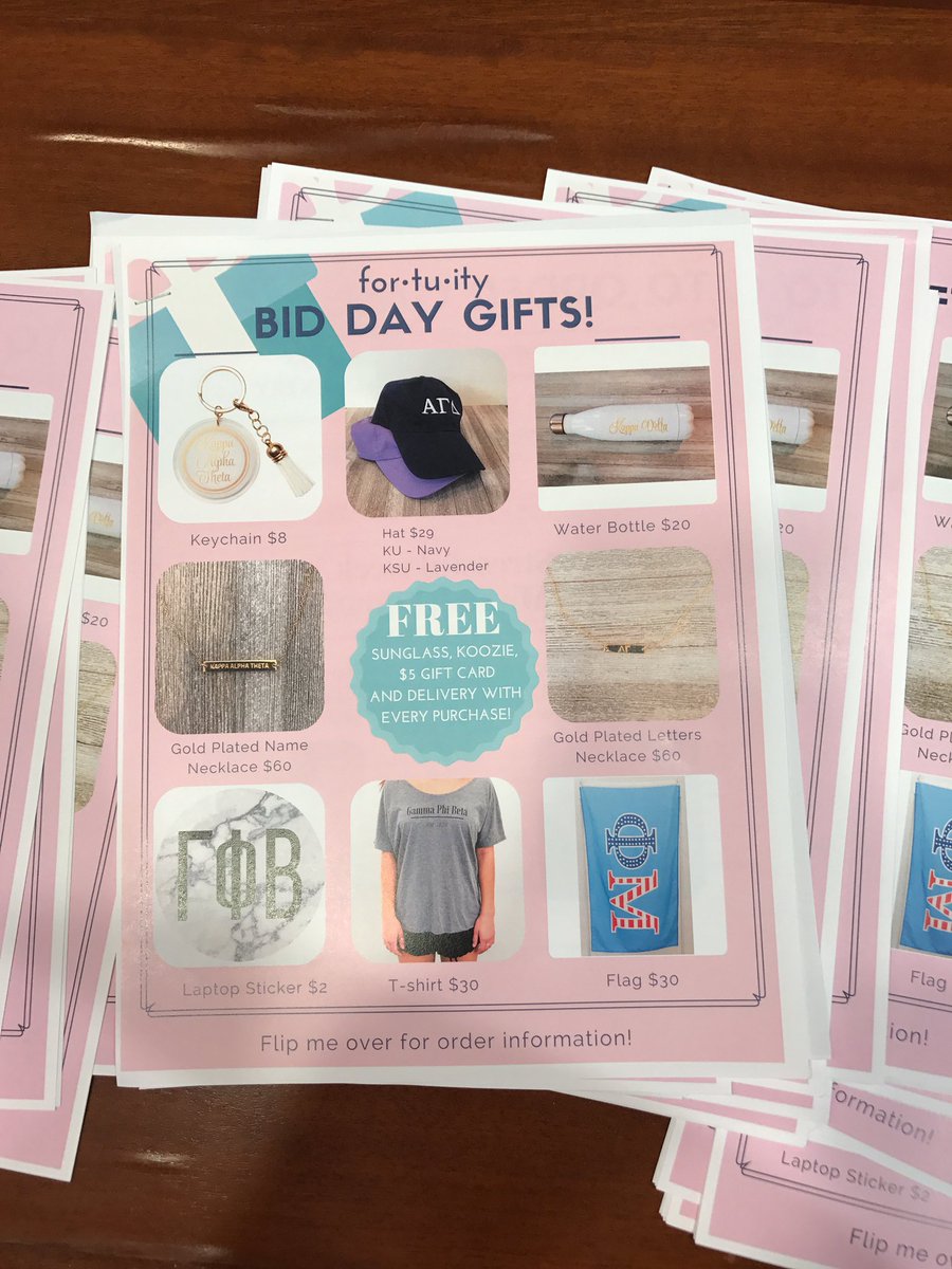 fortuityUSA's tweet photo. Bid day order forms are being passed out on campus all day today!  If you didn't get yours, stop by the fort and we can get them to ya! 🤗✨ https://t.co/dytlnqvybx