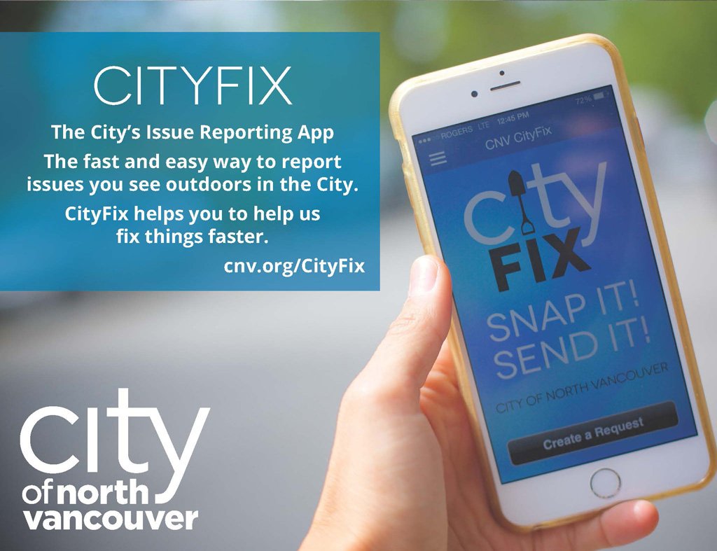 See a City prob that needs fixing? Pothole? Graffiti? Use Cityfix App to report it cnv.org/cityFix #NorthVan https://t.co/s4dOdinWmm