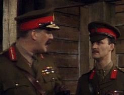 marklanebiz's tweet photo. "Don't be revolting Darling! I wouldn't lick a German if he was glazed in honey!
#MelchettWeek #Blackadder https://t.co/wPtbKQa2n3