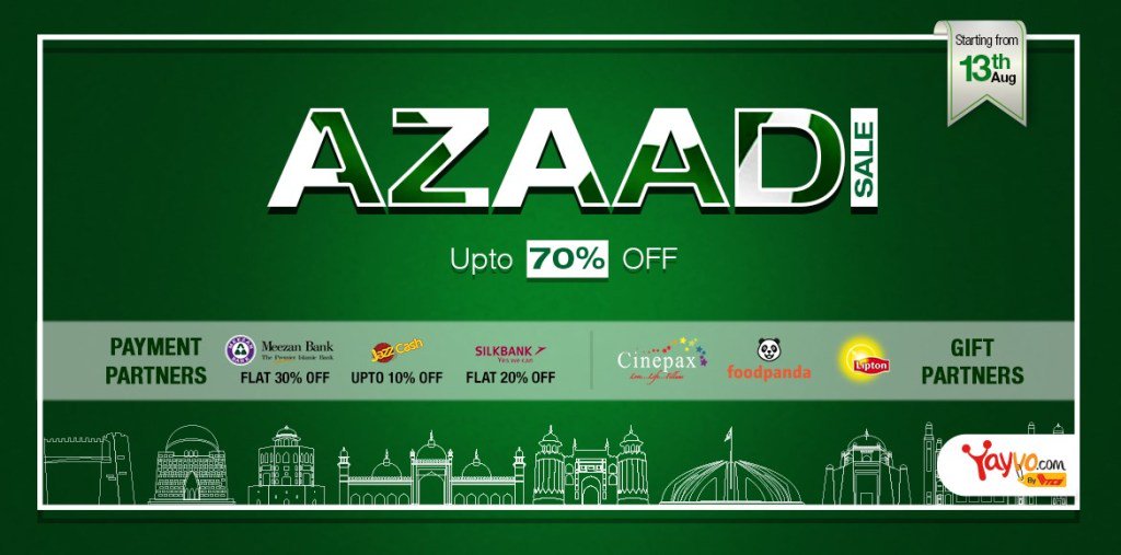 PakBlogscom's tweet photo. Celebrate Independence Day with Azaadi Sale – Get upto 70% Discounts #pakistan #70saalazadi https://t.co/aYM5y2YaFP https://t.co/7tQ6plVT8M