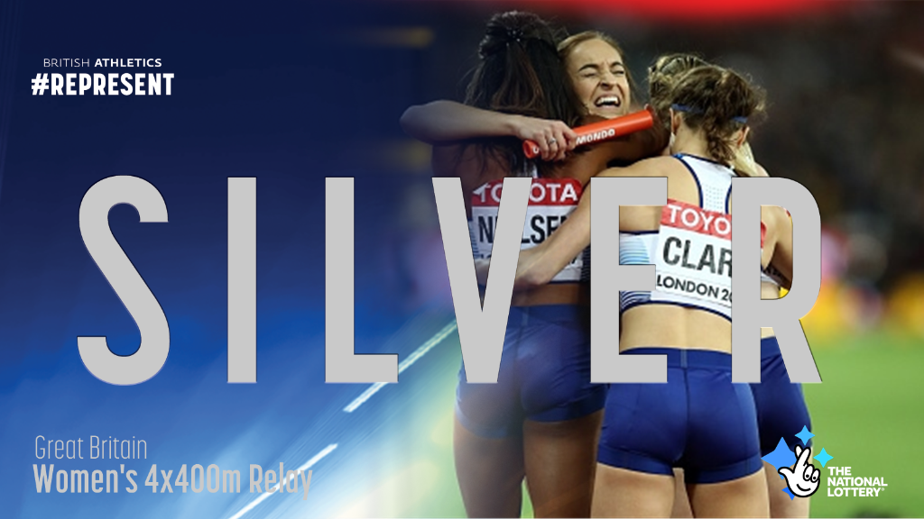 It's Silver for our Women's 4x400m relay team, fantastic run to hold off Poland. What a way to #REPRESENT
#London2017

RT for a surprise!