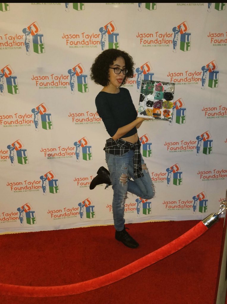 MaraudersSon's tweet photo. At the #TheGetUpSoFlo! Thank you to @bluapplePoetry and @JTFoundation99 for this opportunity. Im proud to say that I painted that face π https://t.co/vpe9G1ANlv