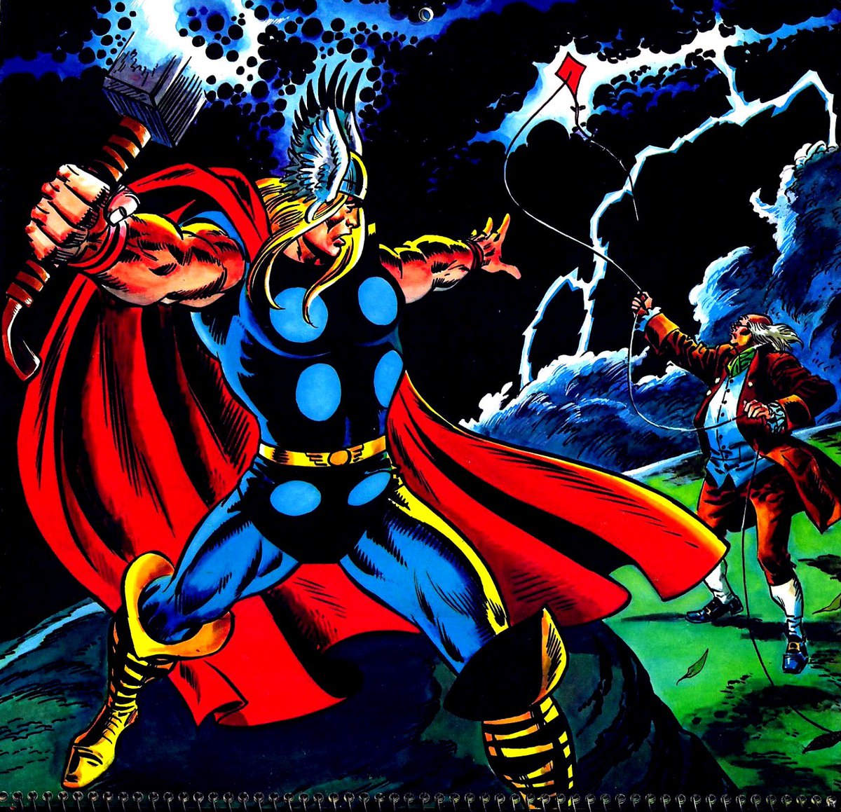 MichaelHattem's tweet photo. Comic books + Bicentennial = 

*(Yes, that’s Thor and Benjamin Franklin) #AmRevMem https://t.co/Ah1dwtm9C2