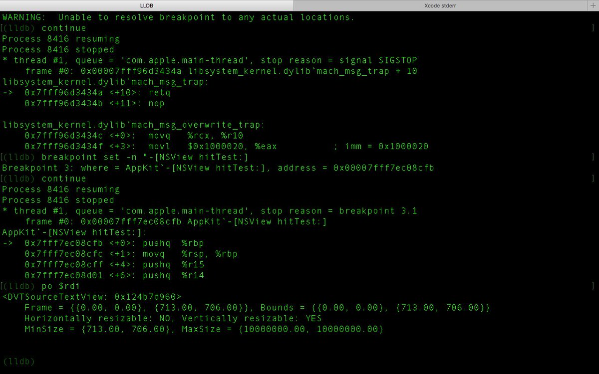 sredhand's tweet photo. Meet me at the Terminal... #xcode #lldb #apple #debugging #codenights #developer #ios11. Trying out Apple's LLDB https://t.co/335LkrlFKK