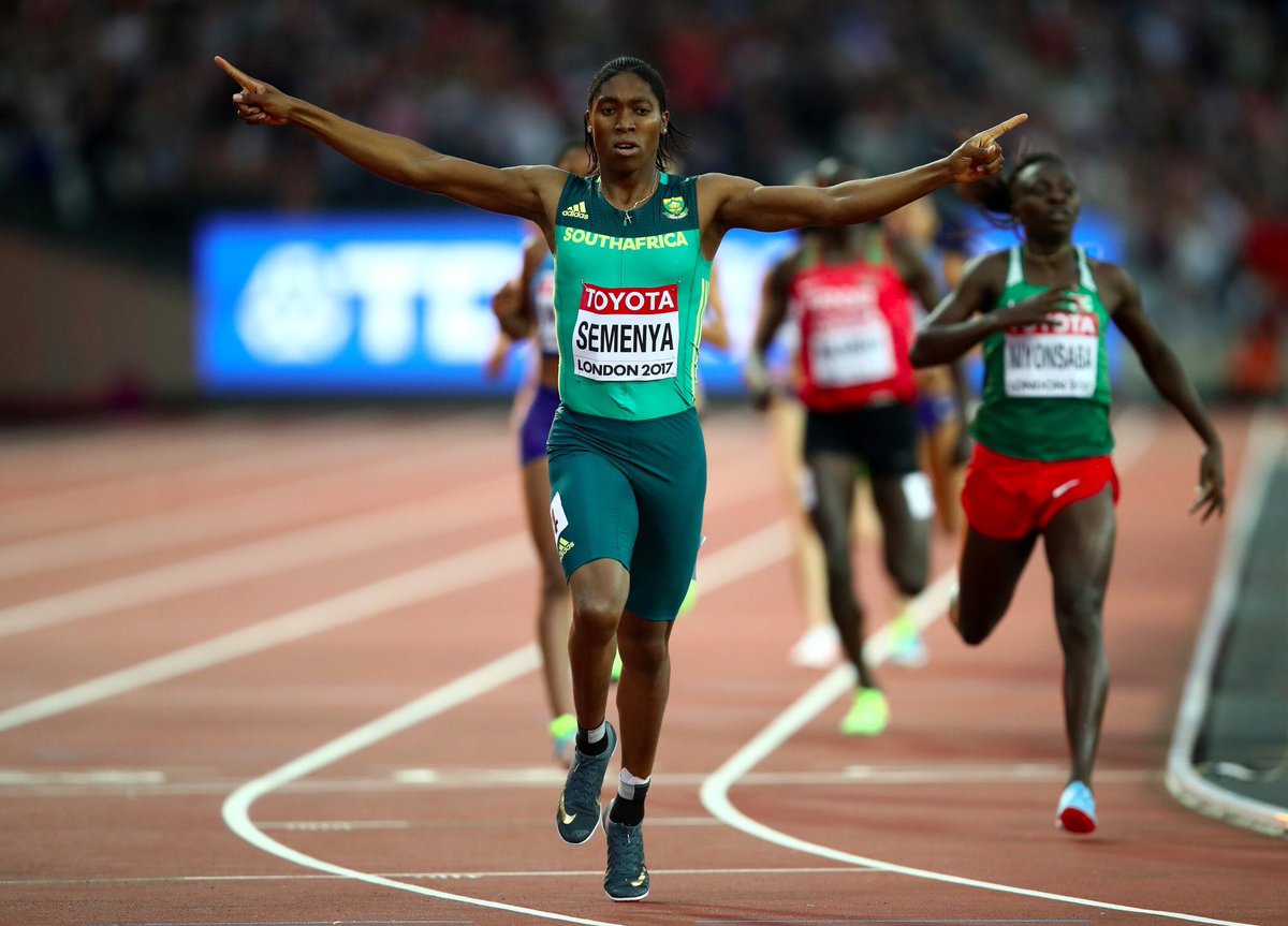 chenebester75's tweet photo. Pure resilience. She will not be shaken. 🐍 Take a bow, @caster800m! 🇿🇦 #London2017 #WorldChampion https://t.co/z2FOHtVkjK