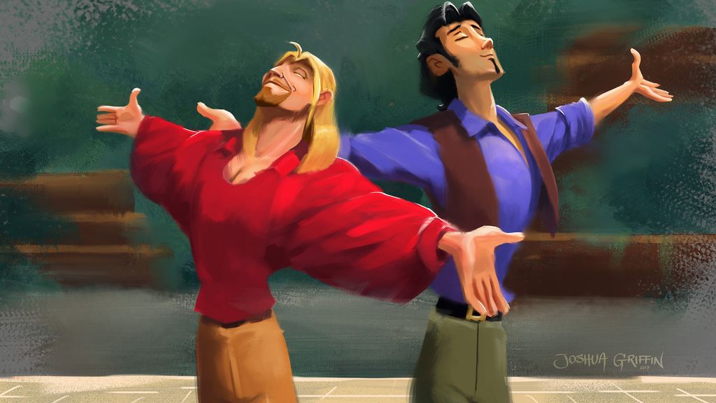 jogri_'s tweet photo. The stars aren't always in position but when they are I paint Miguel and Tulio.

#painting #miguelandtulio #eldorado https://t.co/djAky8r3Ni