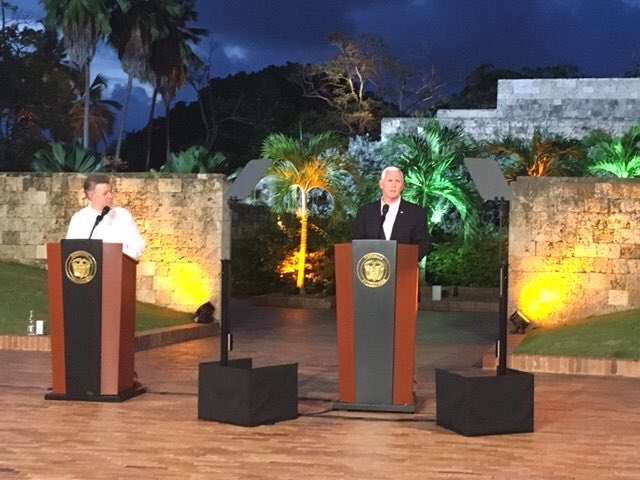 AlbertoRodNews's tweet photo. Vicepdte. Mike Pence en Colombia: EEUU no descansará y no cederá hasta que sea restaurada a una democracia plena y próspera en Venezuela https://t.co/fSaVbvNLtU