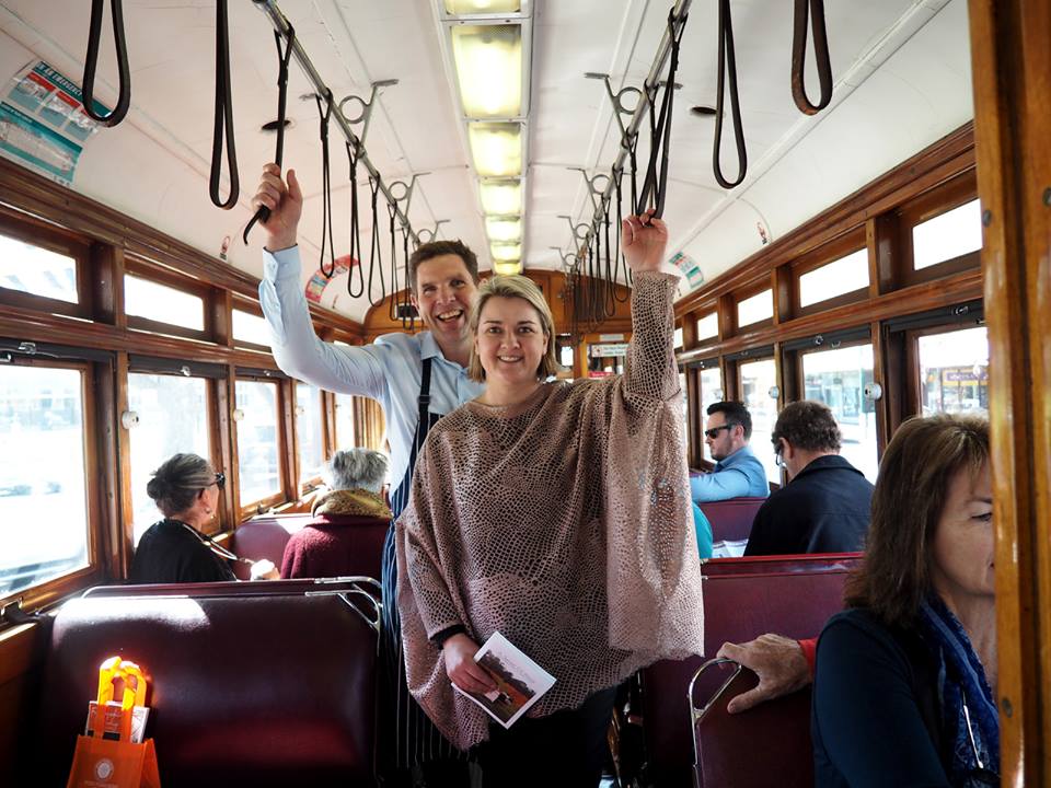 MasonsBendigo's tweet photo. One of my fav pics captured by Liz Martin;hosting 28 people on The Good Life tram as part of the @bgowritersfest;so much fun! #Bendigo #food https://t.co/h2T0cXQtj5