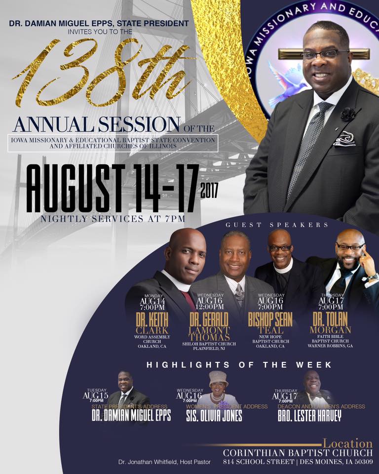 Aug, 14th Keynote Speaker Bishop Keith L. Clark #baptiststateconvention #BishopKeithLClark #Word #nextlevelministry #palacementality
