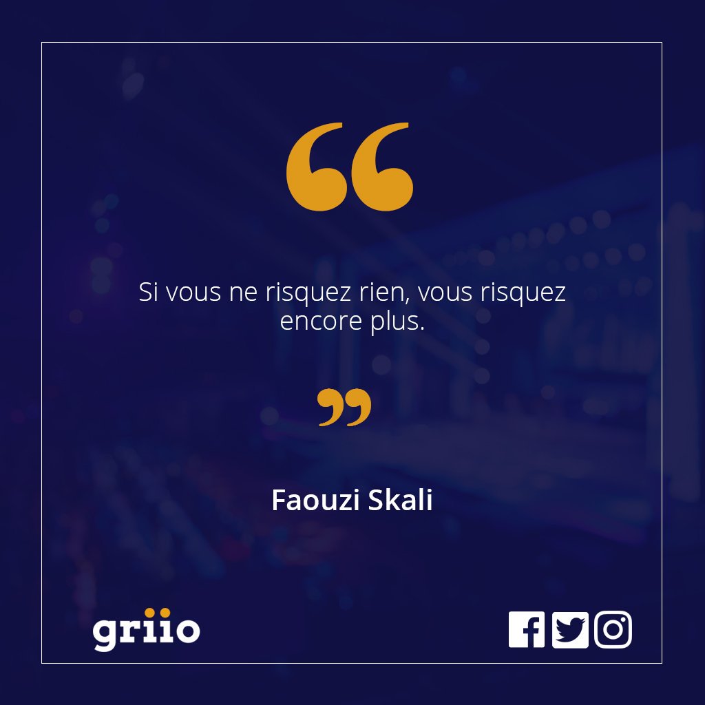 Prendre des risques, c'est la base ! 

Agréable semaine à toutes &amp; à tous 😉
_______
#Griio
