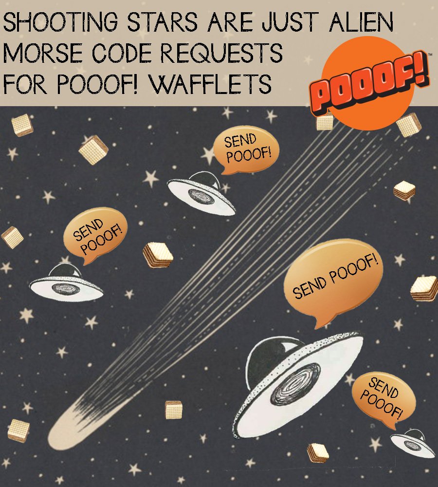Don’t make a wish the next time you see a shooting star...pop a wafflet. #WTFacts
