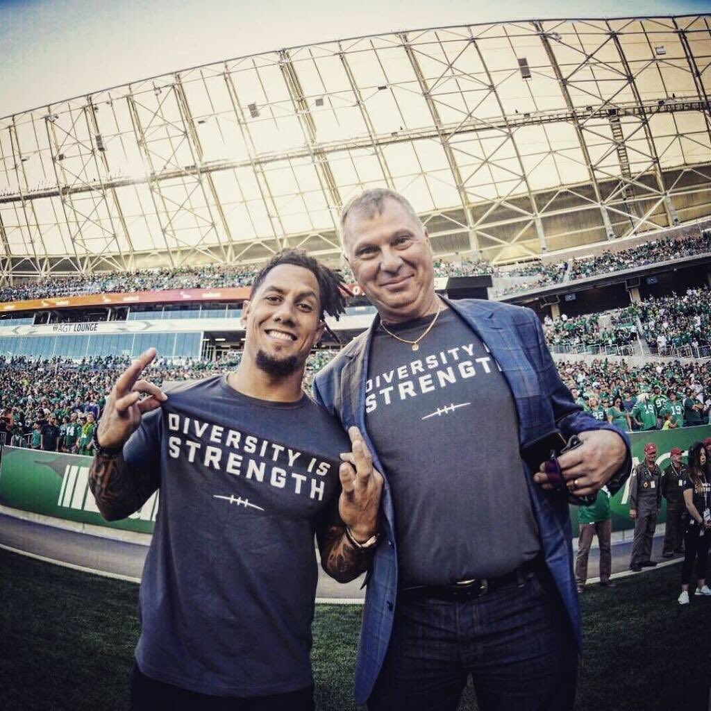 RandyAmbrosie's tweet photo. At the @CFL we pride ourselves in recognizing the power and the strength that comes from having a diverse community #BringItIn https://t.co/Zu1uKikr6l