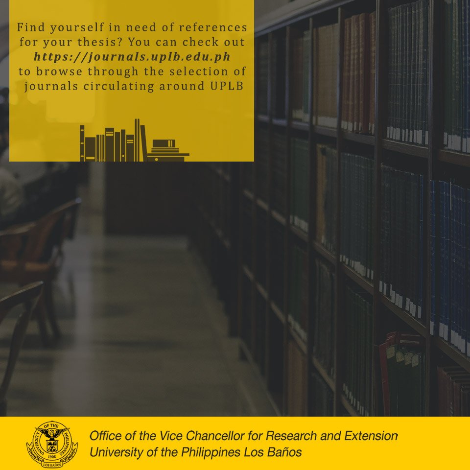 UPLBRandE's tweet image. Start your Monday by browsing journals.uplb.edu.ph
