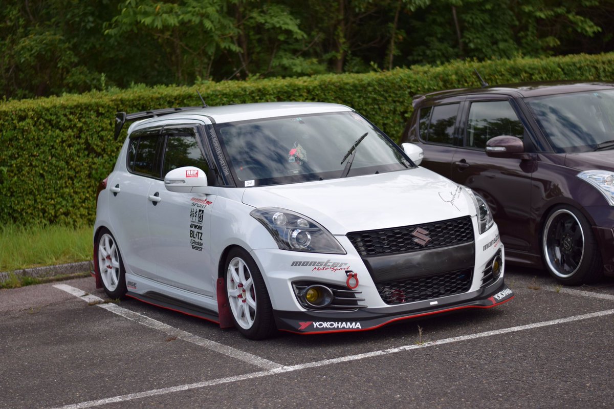 けっくん A Twitter 72コラボ 2週連続のえぬやんさん 笑 Staticswiftmeeting 滋賀mt スイフトmt 車高短mt