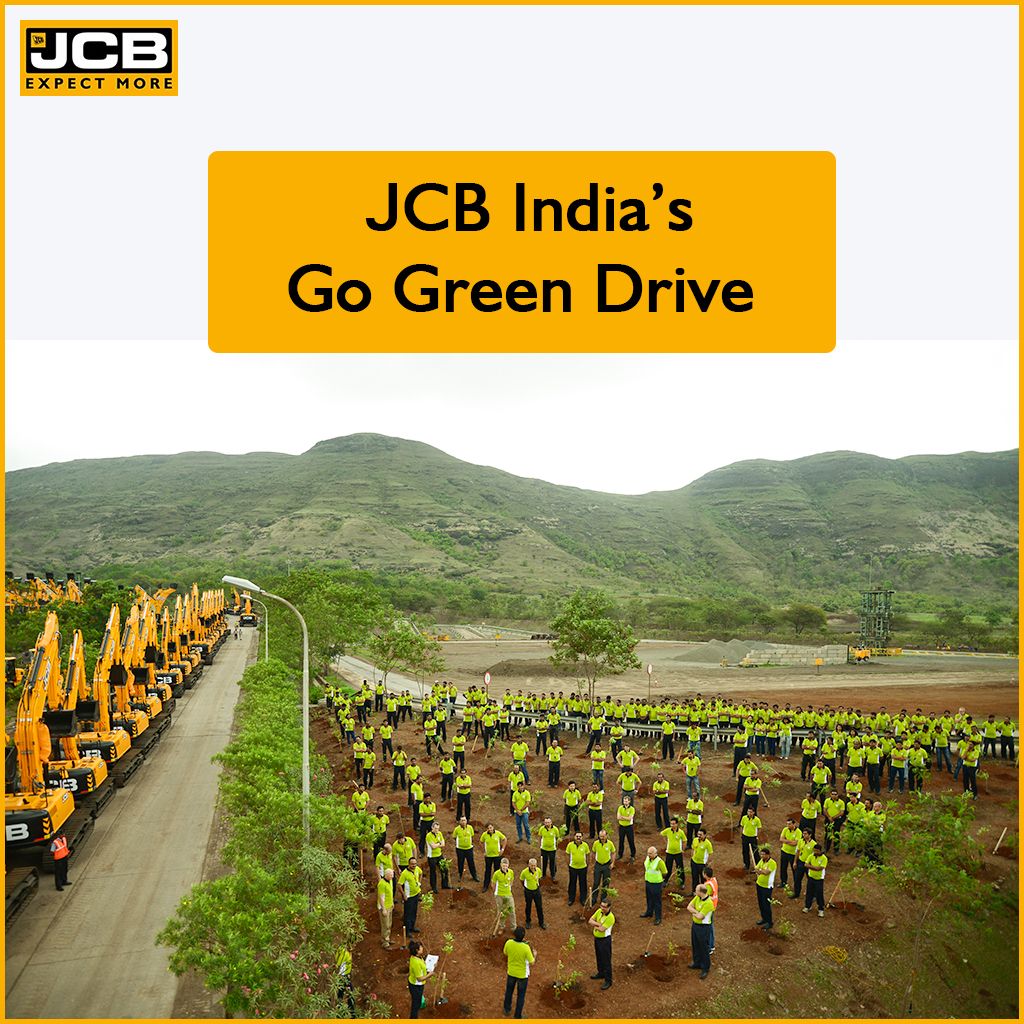 JCBIndiaLtd's tweet photo. After planting 3000 trees at  Ballabhgarh plant, #JCBIndia continues #GoGreenDrive plans by planting 1000 at the Pune plant in 2017.@moefcc https://t.co/38D5nGJcAW