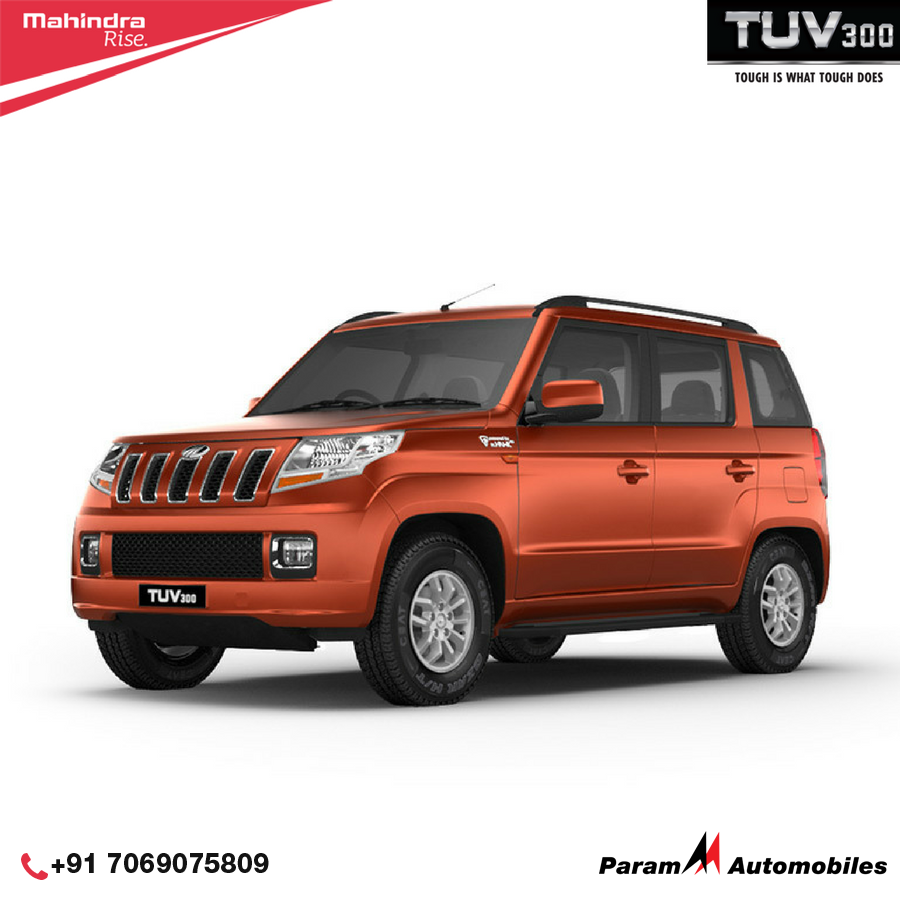 The bold front grille with chrome inserts lend a aggressive look to the #TUV300. Call on: +91-7069075809 for a test drive.