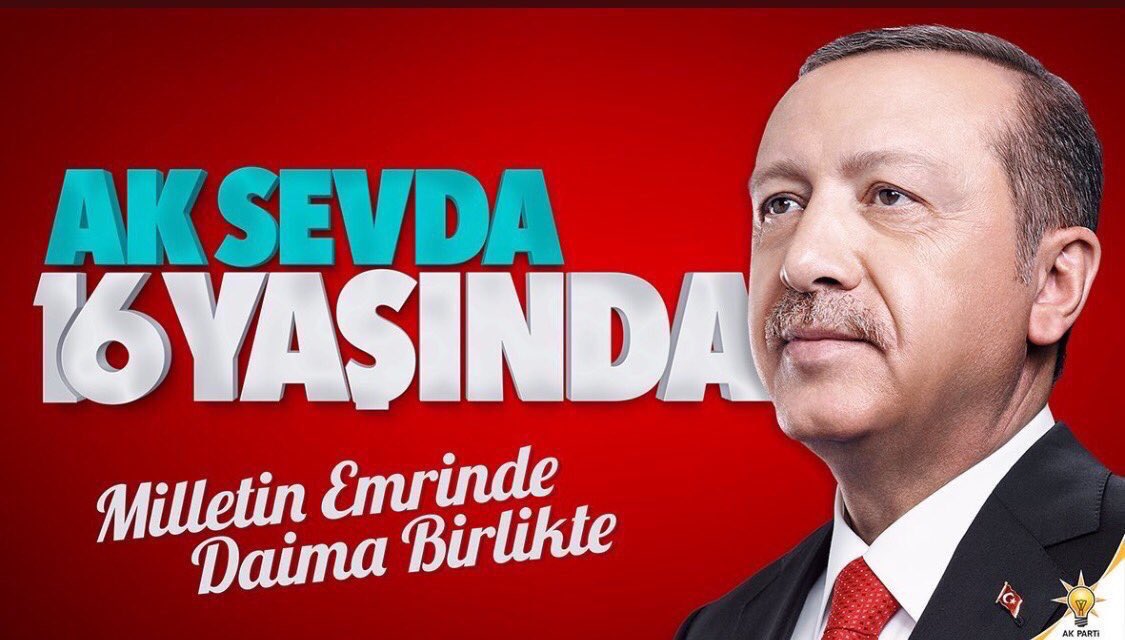 Milletin Partisi 16 yaşında. Cenab-ı Allah hizmetlerle dolu nice yıllar nasip etsin. 

#AKsevda16yaşında