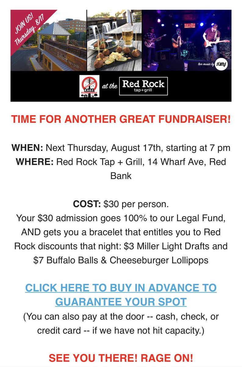 RAGE_2016's tweet photo. Help us fill the Rock on Thursday, 8/17 for our next fundraiser at @redrocktapgrill! Buy your tix in advance: https://t.co/JwTlNkxyUe https://t.co/TFpbE7S8Gs
