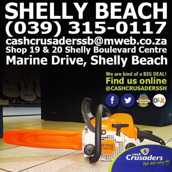 CashCrusadersSH's tweet photo. STIHL chainsaw petrol MS170 R1599 @CashCrusadersSH 0393150117 | cashcrusaderssb@mweb.co.za https://t.co/Srou9PHb6Q https://t.co/MmcLyf6byg