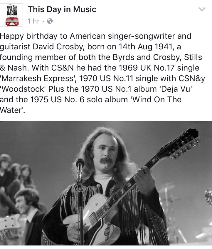 Happy Birthday David Crosby! Thanks for all you do! 