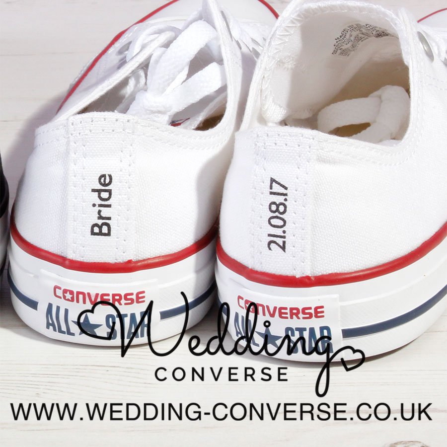 WeddingConverse's tweet photo. Custom Wedding Converse with Personalised Heel Tags #customconverse #brideconverse #weddingconverse #converse #weddingshoes #custom https://t.co/bpwGo4rJCe