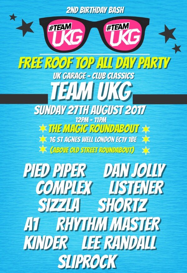 Team UKG Free Party <a href="/TeamUKG/">#TeamUKG</a> 

Ft <a href="/DJPiedPiper/">Dj Pied Piper</a> <a href="/DJDanJolly/">Dan Jolly</a> +more